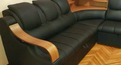 Перетяжка кожаного дивана. Болохово